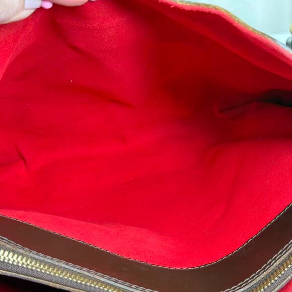 Louis Vuitton Damier Ebene Sistina GM Shoulder Bag Brown Checkerboard Pattern - Picture 10 of 10